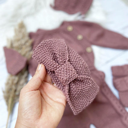 Newborn Strickset 100% Bio Baumwolle, Baby Strickmode